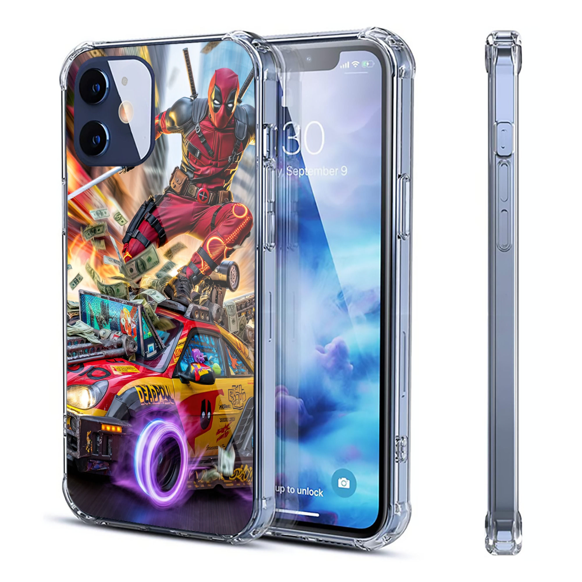 （画像用） Deadpool デッドプール 【iPhone 12シリーズ対応】透明スマホケース（クリアソフトケース）